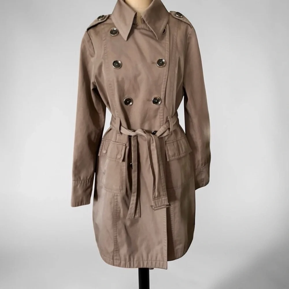 Michael Kors Double Breasted Trench Coat Women’s Small Old Money